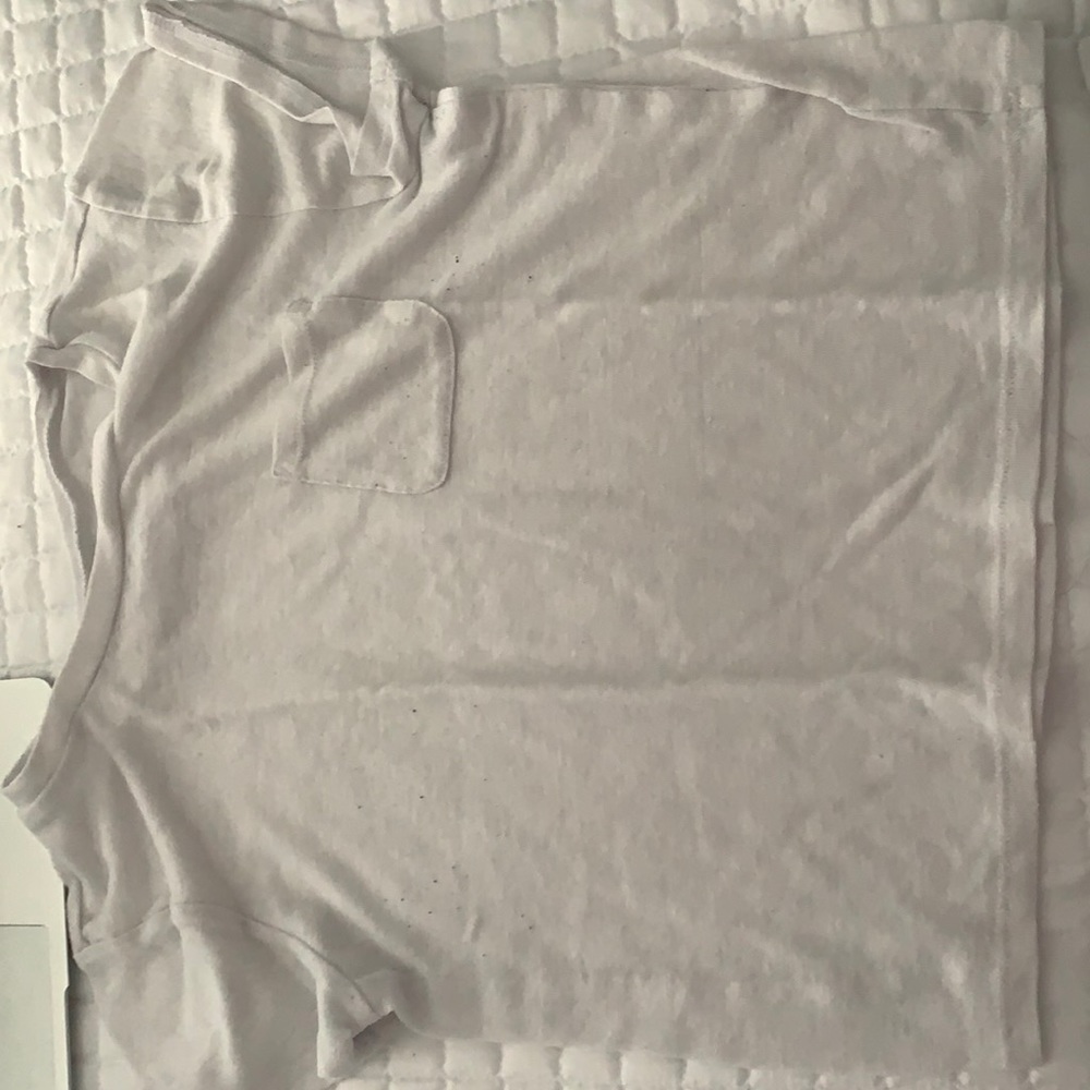 White tee with pocket